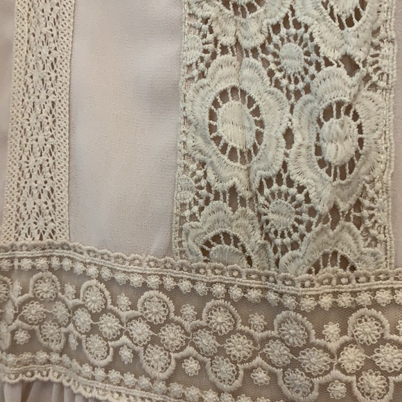 🌟HP🌟 Altar’d State Crochet Detail Drop Waist Dress in Cream - Picture 8 of 17